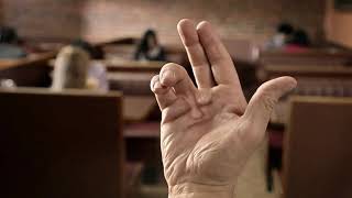 Endo Pharmaceuticals TV Spot Dupuytrens Contracture Diner Commercial  Talking Hand [upl. by Ahsen]