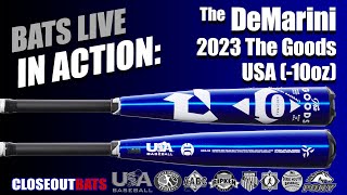 HITTING DeMarini WBD2359010 The Goods USA 10oz 2023 [upl. by Anilatsyrc]