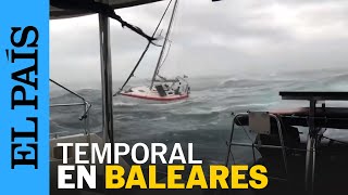 TEMPORAL EN BALEARES  Nueve personas heridas por el choque de un velero en Formentera [upl. by Muns]