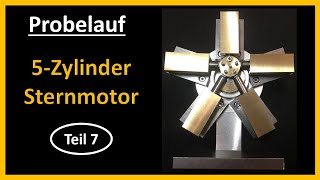 5Zylinder Sternmotor Teil 7 Probelauf [upl. by Agate281]