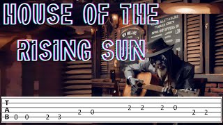 HOUSE OF THE RISING SUN cover Chords amp melody  Guitar Tab [upl. by Ahsiek11]