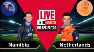 NAM vs NED 6th Match Nepal T20I TriSeries 2024 [upl. by Laresa]