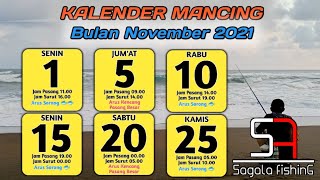 Tanggalan Mancing Bulan November 2021  Jadwal Pasang Surut Air Laut 2021 [upl. by Varrian]