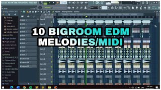 10 Bigroom EDM Melodies  KEVU SaberZ TBR vibes  samples amp presets 2022 [upl. by Almita]