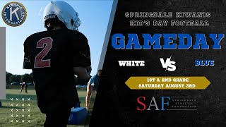 2024 Kiwanis Kids Day Football  1st amp 2nd Championship  White vs Blue [upl. by Bornie567]