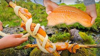 Youve never seen SALMON cooked like this  Relaxing ASMR in Nature [upl. by Anirec12]