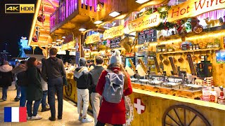 Paris Christmas 2023 Marché de Noël in Tuileries Gardens 4K HDR [upl. by Afirahs]