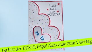 Handgemachte Karte für Papa zu Vatertag basteln Geschenk Ideen [upl. by Joly]