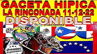 DESCARGUE GACETA HÍPICA 111222  LA RINCONADA LINK EN LA DESCRIPCIÓN [upl. by Aneert]