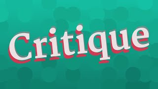 CRITIQUE pronunciation • How to pronounce CRITIQUE [upl. by Lydon]