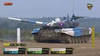 TANK BIATHLON Relay race Semifinal 2  Division 2 South Ossetia Laos Myanmar [upl. by Healion]