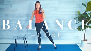 Standing Exercises for Balance Core amp Toning  Senior amp Beginner Workout At Home [upl. by Atalanti]