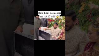 Rajab bhai ko  AK47 Salami  me mili 😱🙉 rajabfamliy Ak47Gun shortviral [upl. by Dorahs]