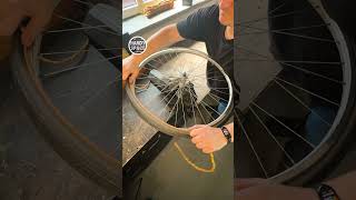 Cyclists You Wont Believe What a rope Can Do to Your Bike Tire shorts [upl. by Haiacim629]