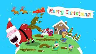 Peppa turns into giant Santa Peppa Pig Funny Animation [upl. by Housum579]