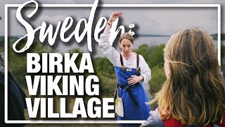 Sweden Visiting Birka Viking Village  A Living History Museum [upl. by Penthea]