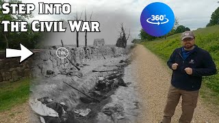 The Sunken Road at Fredericksburg 360°  Civil War Then amp Now [upl. by Silrac]