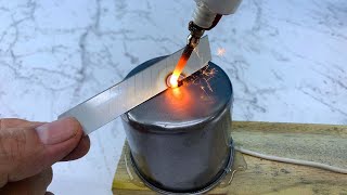 How to make a simple welding machine from SPARK PLUG at home Do it yourself spot welding [upl. by Yemiaj495]