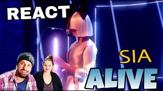 REAGINDO SIA ALIVE LIVE REACT [upl. by Nnylharas]