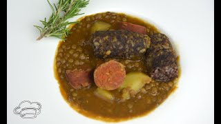 Estofado de lentejas con chorizo y morcilla [upl. by Selokcin]