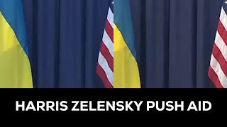 Harris and Zelensky DEMAND more UKRAINE aid from US Congress [upl. by Giff532]