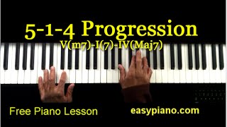 5 1 4 chord progression piano lesson [upl. by Alden644]