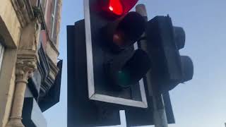 British Mellor Fake Microsense Pelican Crossing in Grangetown Cardiff in Evening at 845 pm [upl. by Nivanod]