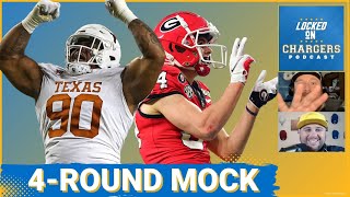 4Round Chargers Mock Draft LA Gets Haul From Broncos Go Defensive Tackle in Round One [upl. by Justin]