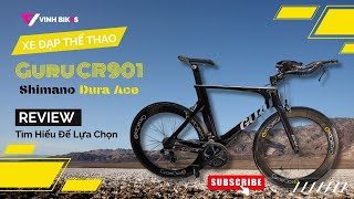 Xe đạp thể thao Guru size 55 Group điện Shimano Dura ace Mix 6870 DI2 vành carbon Cycle Ops 6 phân [upl. by Htes192]