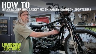 HowTo Leaky Rocker Box Gasket Fix on HarleyDavidson Sportster [upl. by Aehtla472]