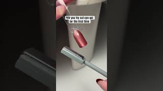 Trying cat eye gel for the first time cateyegel cateyegeltutorial cateyegelpolish [upl. by Esom]