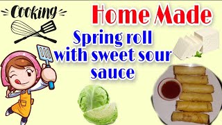 Joans Kitchen  Home Made Spring roll with Sweet Sour Sauce luar biasa enaknyaa Cookingspringroll [upl. by Ennovihc91]