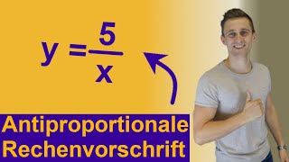 RechenvorschriftFormel von antiproportionaler Zuordnung bestimmen Aus Tabelle und Graph berechnen [upl. by Freedman730]