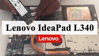 Lenovo IdeaPad L340  15IWL M2 SSD Upgrade  Disassembly [upl. by Mulford468]