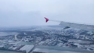 Landing in ViennaSchwechat International Airport LOWW VIE  Lauda Airbus A320232  Flughafen Wien [upl. by Airdna]