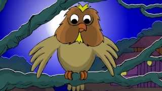 Theres A Big Eyed Owl  English Nursery Rhymes  CartoonAnimated Rhymes For Kids [upl. by Onirefez]