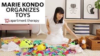 Marie Kondo Organizes Toys  Apartment Therapy [upl. by Ahsinan26]