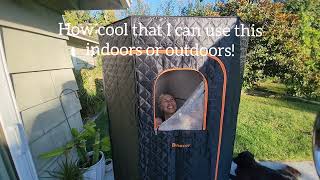 Binecer Portable Sauna Review Easy Setup Indoor or Outdoor [upl. by Mont465]