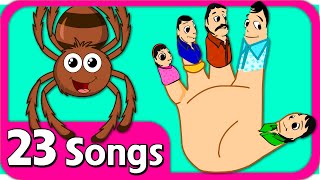 Itsy Bitsy Spider Finger Family And Plus Lot More Nursery Rhymes  23 Songs Compilation For Kids [upl. by Kevin]