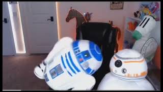 Jenny Nicholson makes beeping noises and plays with stuffed droids [upl. by Ylerebmik]