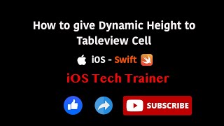 iOS  Swift  TableviewCell Dynamic Height [upl. by Nylyram]