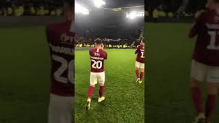 The players thank the travelling support at Pride Park [upl. by Patrizio]