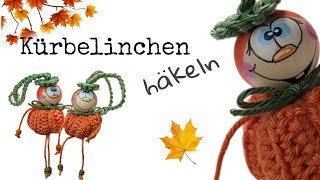 KürbisAnhänger häkeln🍁🍂 Kürbelinchen 💕 [upl. by Donalt]