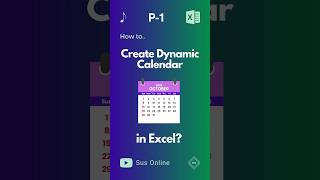 How to Create Dynamic Monthly Calendar in Excel Part1 🧑‍💻🗓️ excel exceltips [upl. by Gris]