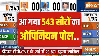 Lok Sabha Opinion Poll 2024 तो आ गया देश के 543 सीटों का सटीक सर्वे  India TV CNX  Survey [upl. by Yamauchi853]