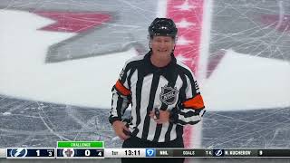 Refs refuse to call blatant goaltender interference in Jets Lightning game [upl. by Oina352]