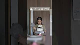 2 Tier Cake Decorating cakedecorating 2tiercake [upl. by Raval]