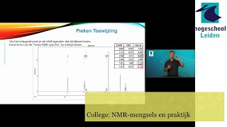 C05MSP College 4 NMR spectroscopie praktische spectra en mengsels [upl. by Esiuole]