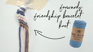 How to do a Forwards Friendship Bracelet Knot  Macramé 101 [upl. by Hsizan691]