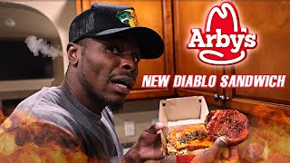 This is TOO Spicy 🔥 Arbys DIABLO DARE Sandwich is real [upl. by Vine]